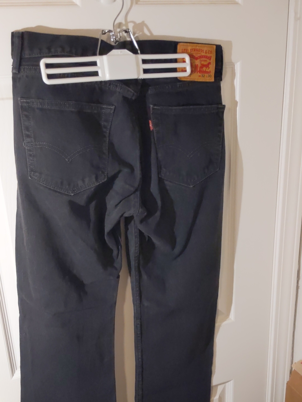 Levis 505 Black Jeans 32x29 (32x30 Tag) Straight Leg - Picture 4 of 17